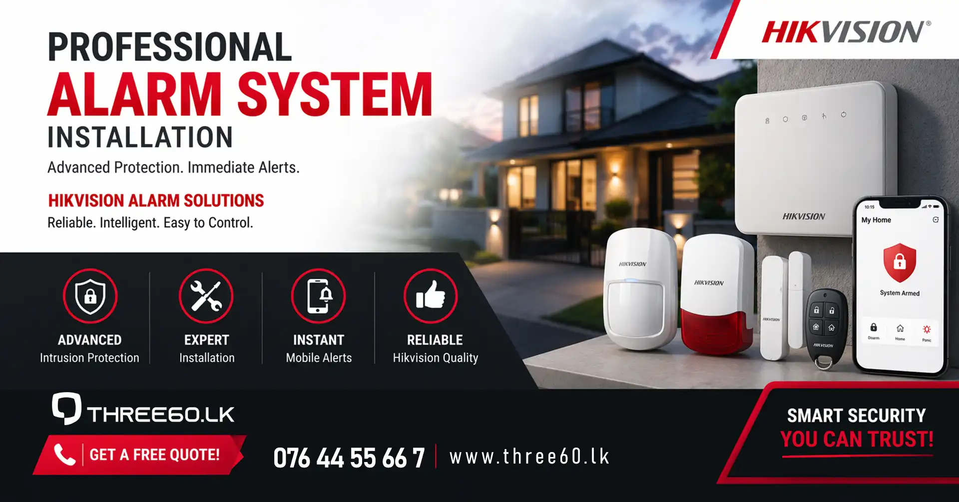 Professional security alarm panel instalation in Colombo Sir lanka
